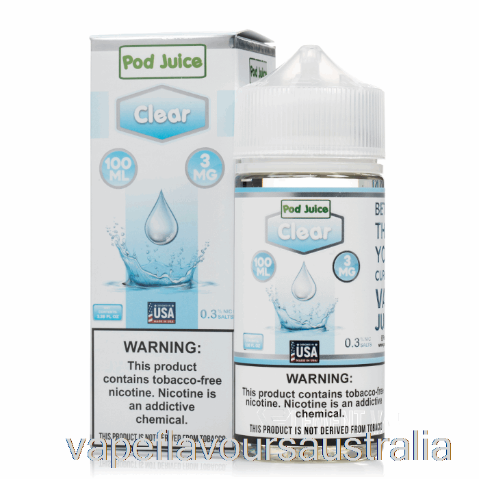 Vape Australia Clear - Pod Juice - 100mL 6mg